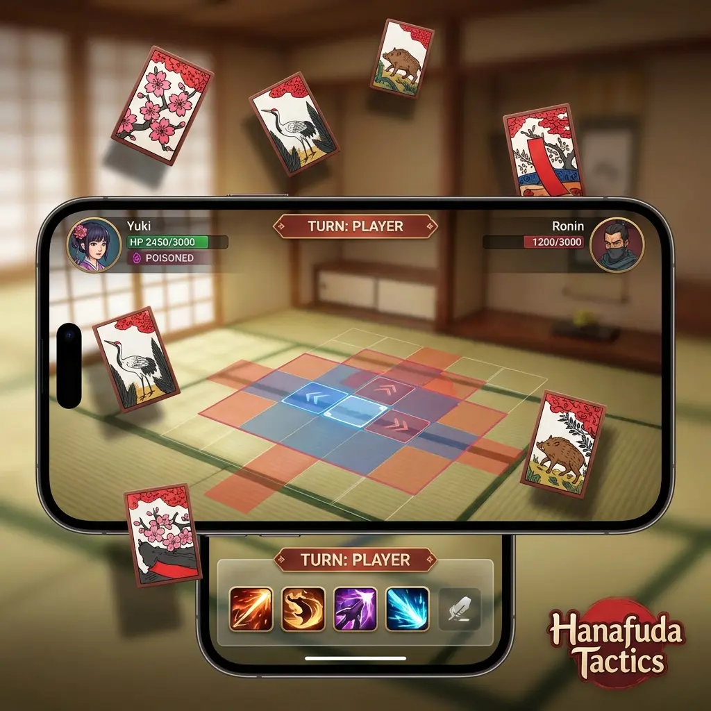Hanafuda Tactics Gameplay
